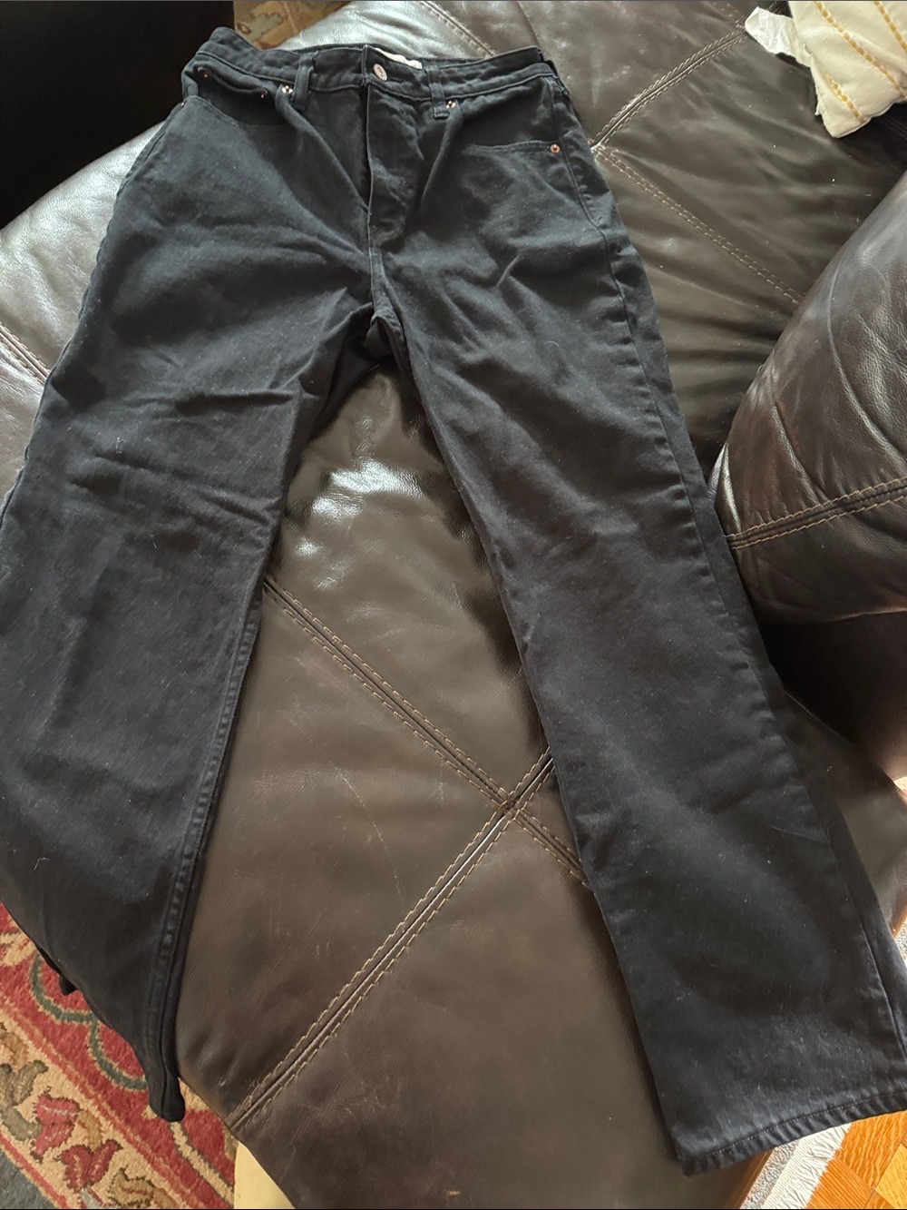 Abercrombie & Fitch Black Wide Leg Jeans